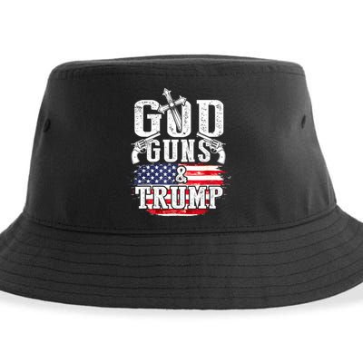 2nd Amendment God Guns And Trump Sustainable Bucket Hat