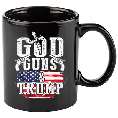 2nd Amendment God Guns And Trump 11oz C Handle Ceramic Mug