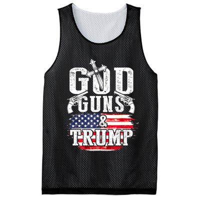 2nd Amendment God Guns And Trump Mesh Reversible Basketball Jersey Tank