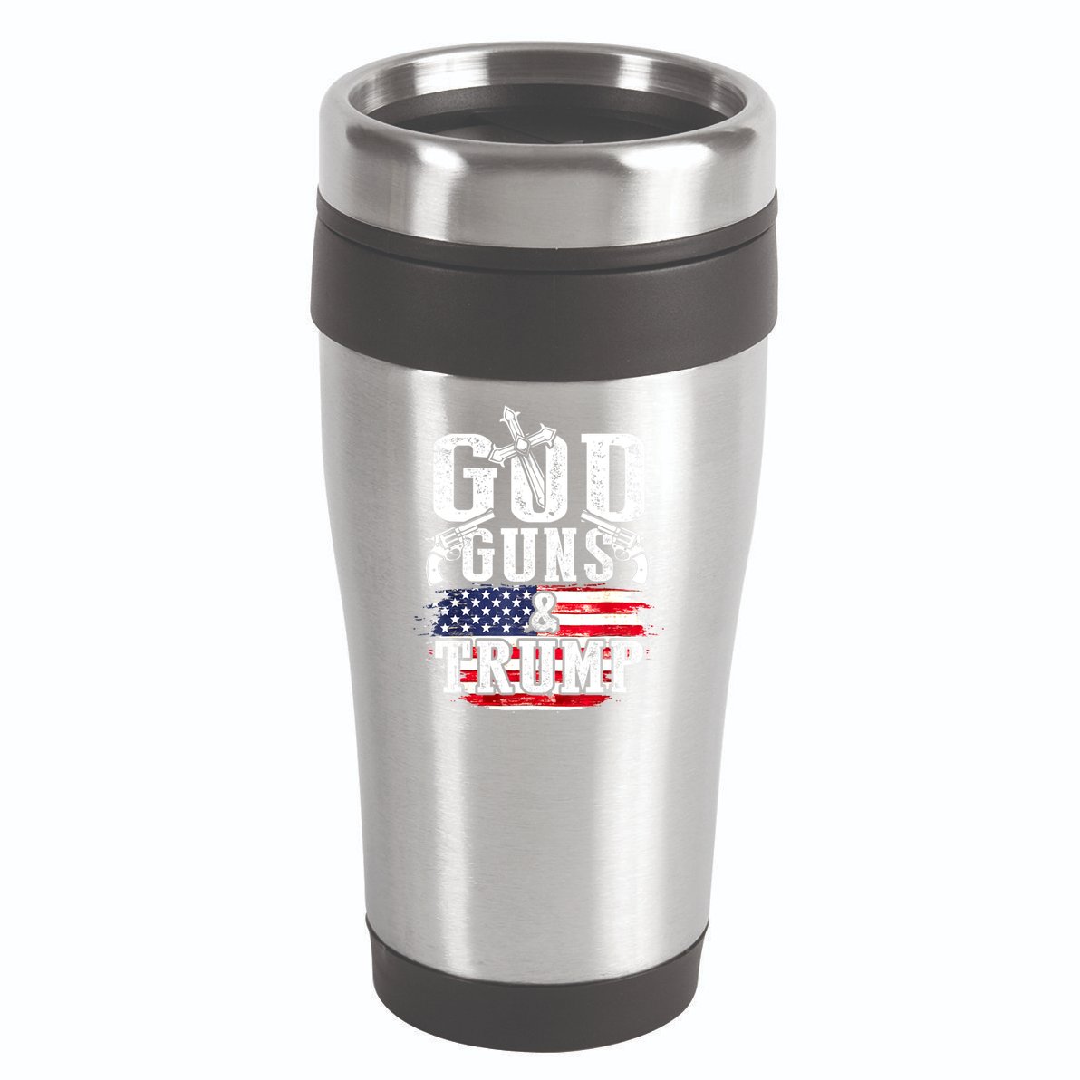 2nd Amendment God Guns And Trump 16oz Travel Tumbler