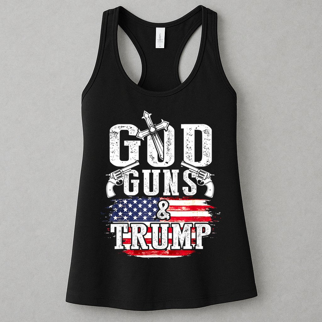 2nd Amendment God Guns And Trump Womens Tank Top