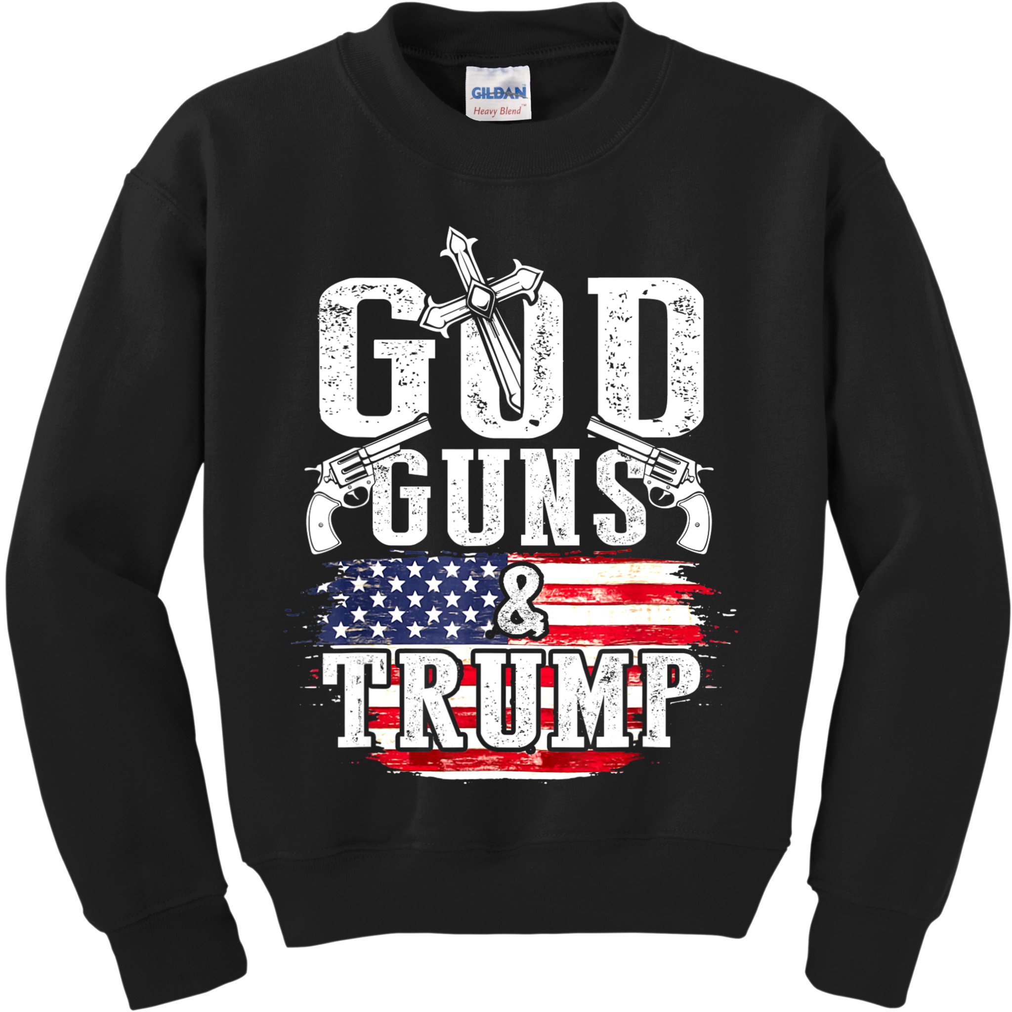 2nd Amendment God Guns And Trump Kids Sweatshirt