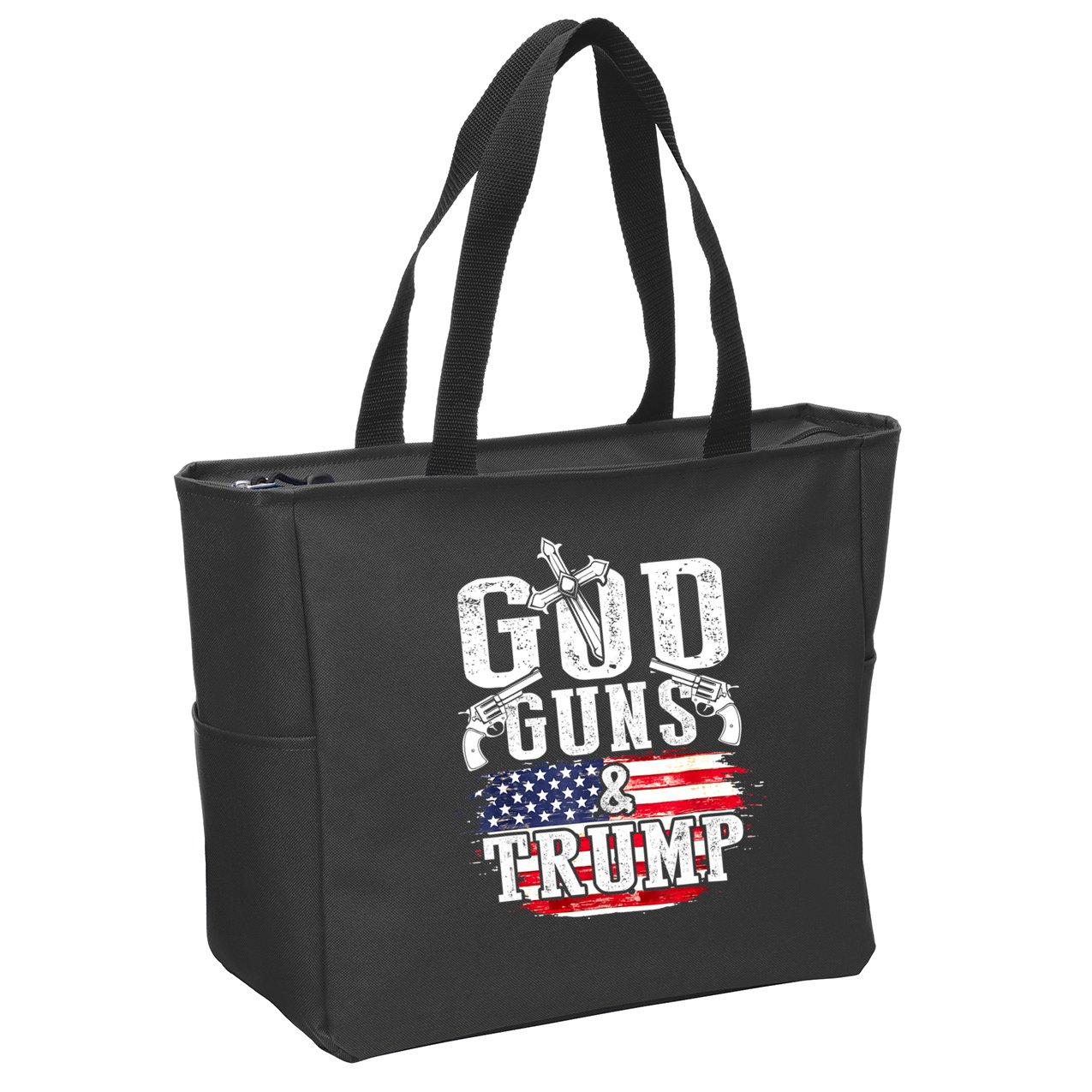 2nd Amendment God Guns And Trump Zip Tote Bag