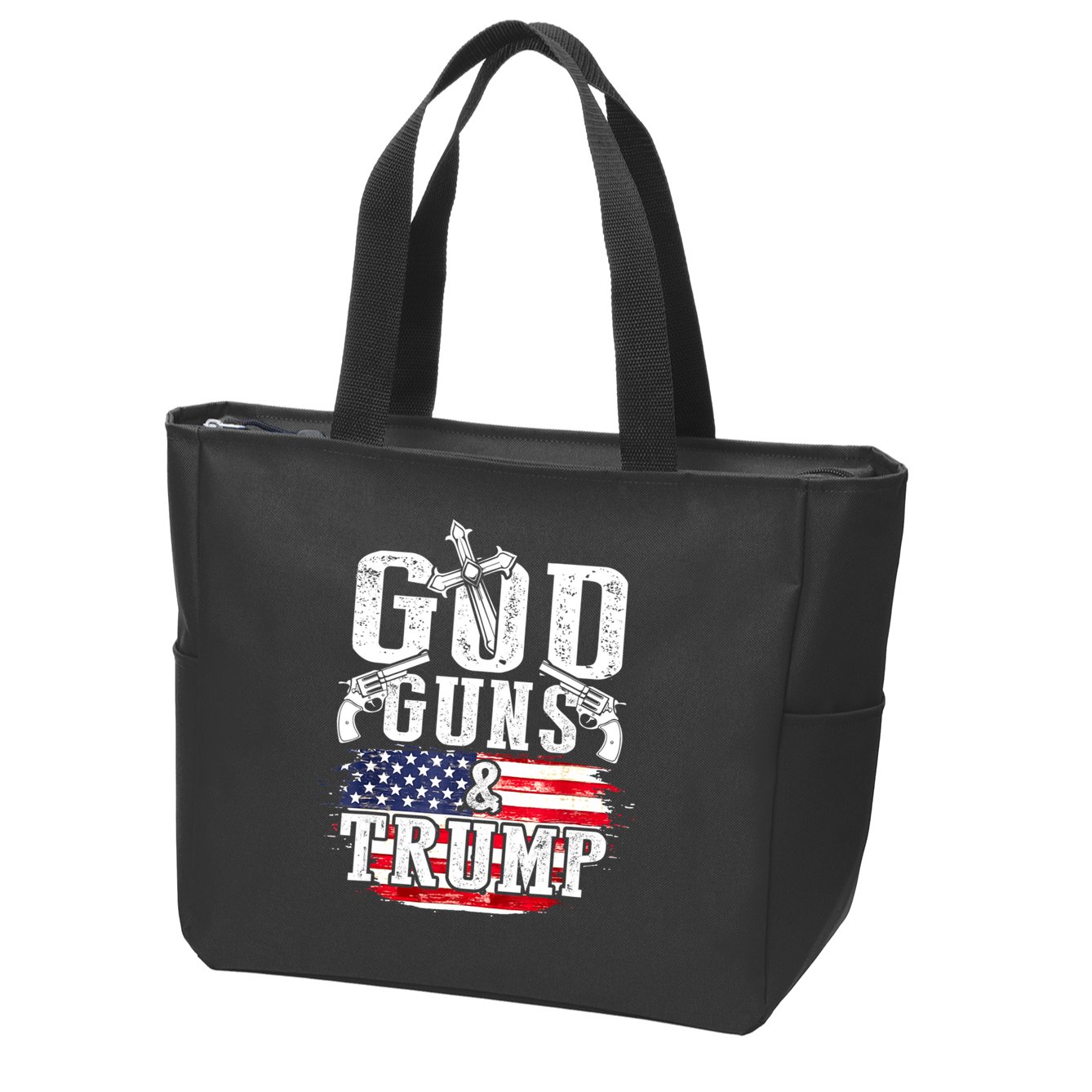 2nd Amendment God Guns And Trump Zip Tote Bag