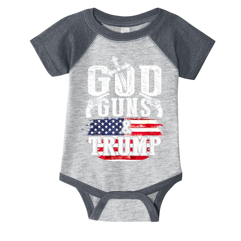 2nd Amendment God Guns And Trump Infant Baby Jersey Bodysuit