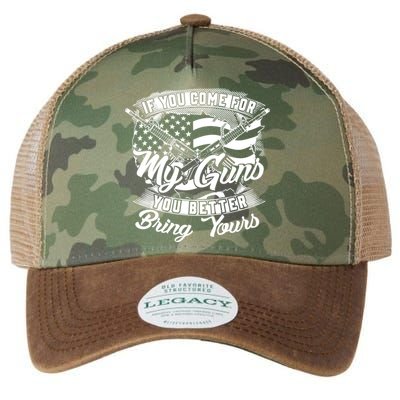 2nd Amendment If You Come For My Guns You Better Bring Yours Legacy Tie Dye Trucker Hat