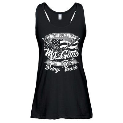 2nd Amendment If You Come For My Guns You Better Bring Yours Ladies Essential Flowy Tank