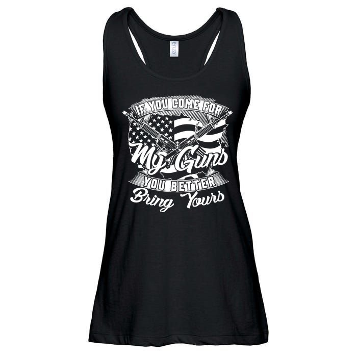 2nd Amendment If You Come For My Guns You Better Bring Yours Ladies Essential Flowy Tank