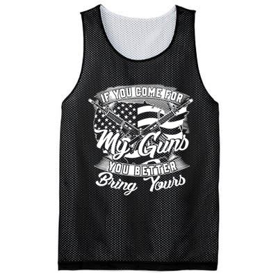 2nd Amendment If You Come For My Guns You Better Bring Yours Mesh Reversible Basketball Jersey Tank