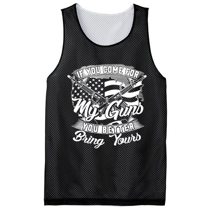 2nd Amendment If You Come For My Guns You Better Bring Yours Mesh Reversible Basketball Jersey Tank