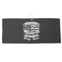 2nd Amendment If You Come For My Guns You Better Bring Yours Large Microfiber Waffle Golf Towel