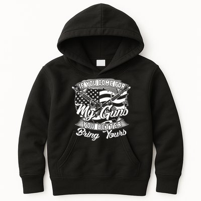2nd Amendment If You Come For My Guns You Better Bring Yours Kids Hoodie