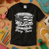 2nd Amendment If You Come For My Guns You Better Bring Yours Kids T-Shirt
