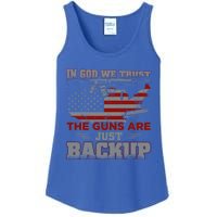 2nd Adt In God We Trust The Guns Are Backup Gift Ladies Essential Tank