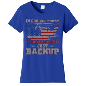 2nd Adt In God We Trust The Guns Are Backup Gift Women's T-Shirt