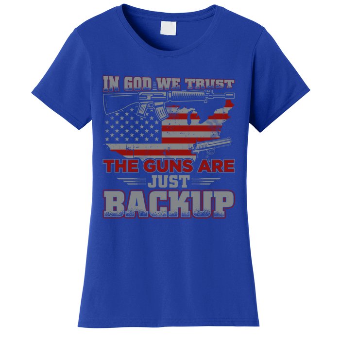 2nd Adt In God We Trust The Guns Are Backup Gift Women's T-Shirt