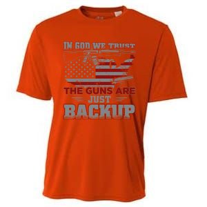 2nd Adt In God We Trust The Guns Are Backup Gift Cooling Performance Crew T-Shirt