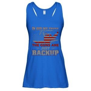 2nd Adt In God We Trust The Guns Are Backup Gift Ladies Essential Flowy Tank