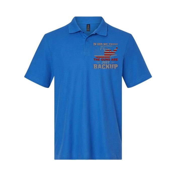 2nd Adt In God We Trust The Guns Are Backup Gift Softstyle Adult Sport Polo