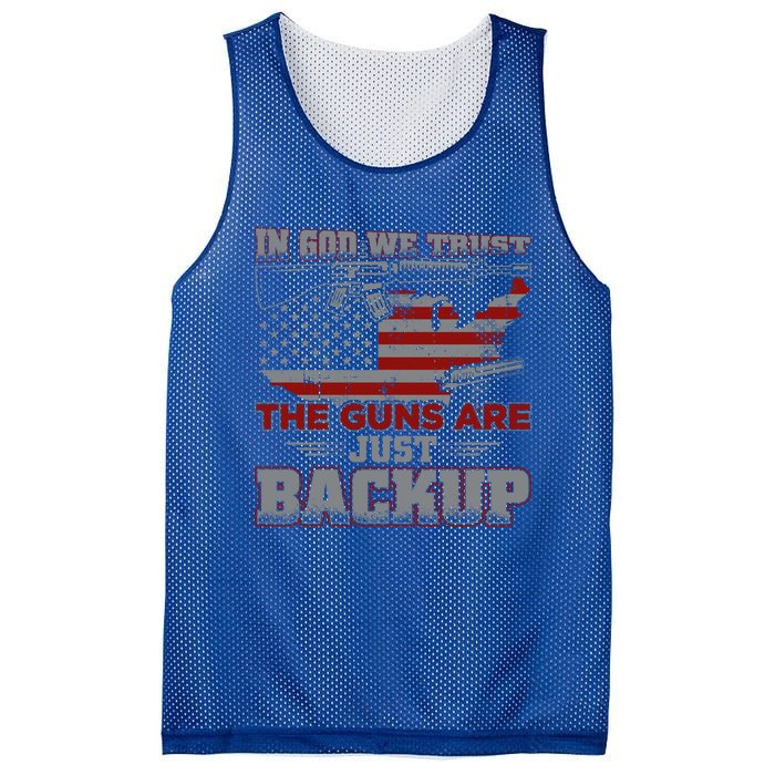 2nd Adt In God We Trust The Guns Are Backup Gift Mesh Reversible Basketball Jersey Tank