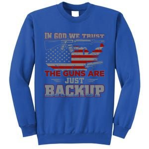 2nd Adt In God We Trust The Guns Are Backup Gift Tall Sweatshirt