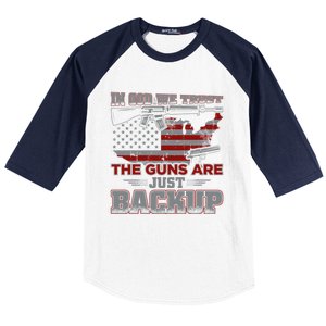 2nd Adt In God We Trust The Guns Are Backup Gift Baseball Sleeve Shirt