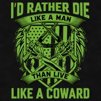 2nd Amendment I'd Rather Die Like A Man Than Live Like A Coward Ladies PosiCharge Tri-Blend Wicking Tank