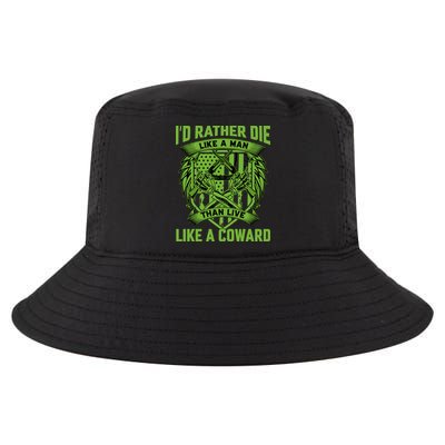 2nd Amendment I'd Rather Die Like A Man Than Live Like A Coward Cool Comfort Performance Bucket Hat
