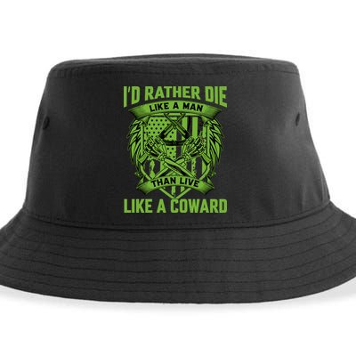2nd Amendment I'd Rather Die Like A Man Than Live Like A Coward Sustainable Bucket Hat