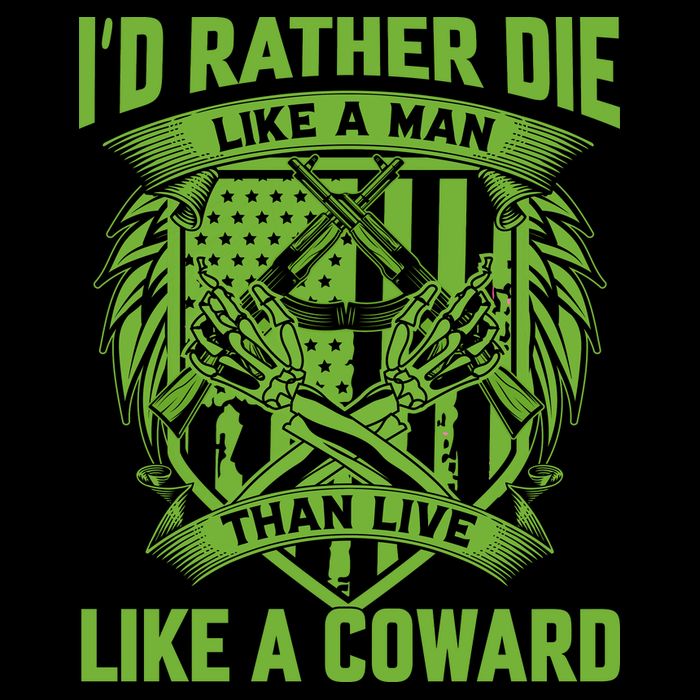 2nd Amendment I'd Rather Die Like A Man Than Live Like A Coward 7-Panel Snapback Hat