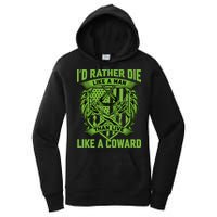2nd Amendment I'd Rather Die Like A Man Than Live Like A Coward Women's Pullover Hoodie