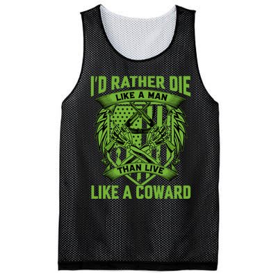 2nd Amendment I'd Rather Die Like A Man Than Live Like A Coward Mesh Reversible Basketball Jersey Tank