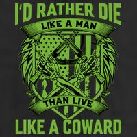 2nd Amendment I'd Rather Die Like A Man Than Live Like A Coward 25L Jumbo Tote