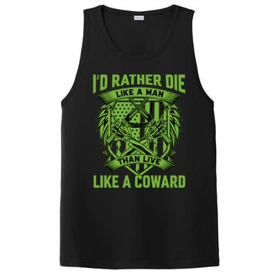 2nd Amendment I'd Rather Die Like A Man Than Live Like A Coward PosiCharge Competitor Tank