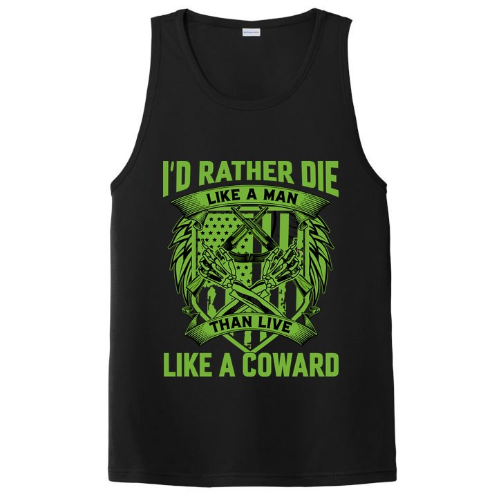 2nd Amendment I'd Rather Die Like A Man Than Live Like A Coward PosiCharge Competitor Tank