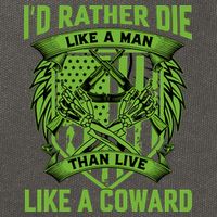 2nd Amendment I'd Rather Die Like A Man Than Live Like A Coward Cotton Canvas Backpack