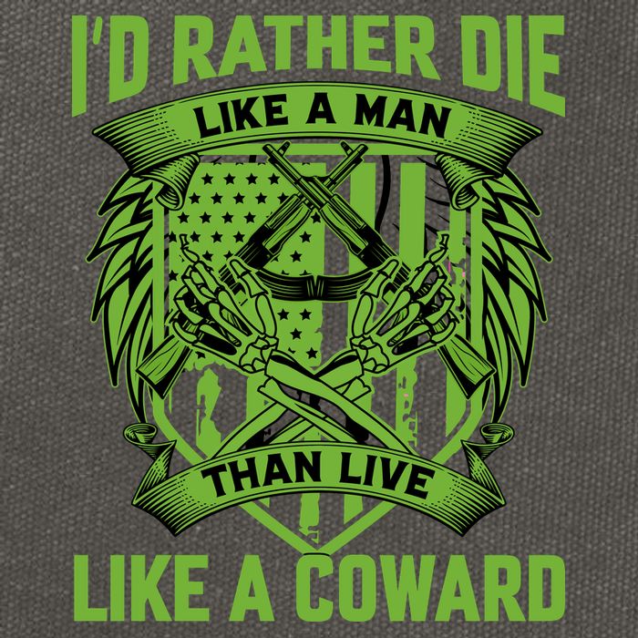 2nd Amendment I'd Rather Die Like A Man Than Live Like A Coward Cotton Canvas Backpack