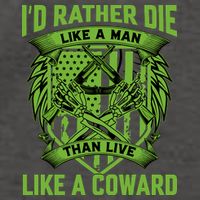 2nd Amendment I'd Rather Die Like A Man Than Live Like A Coward Vector Backpack