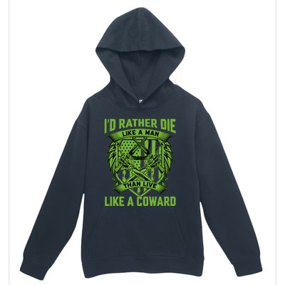 2nd Amendment I'd Rather Die Like A Man Than Live Like A Coward Urban Pullover Hoodie