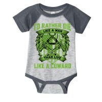 2nd Amendment I'd Rather Die Like A Man Than Live Like A Coward Infant Baby Jersey Bodysuit