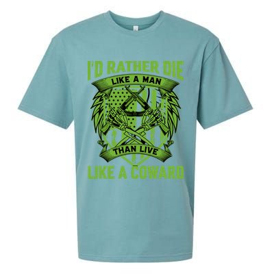 2nd Amendment I'd Rather Die Like A Man Than Live Like A Coward Sueded Cloud Jersey T-Shirt