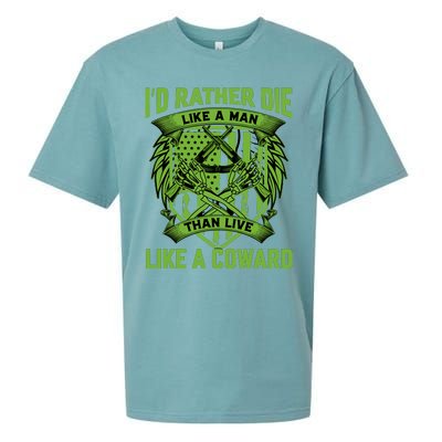 2nd Amendment I'd Rather Die Like A Man Than Live Like A Coward Sueded Cloud Jersey T-Shirt