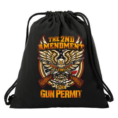 2nd Amendment Is My Gun Permit Drawstring Bag