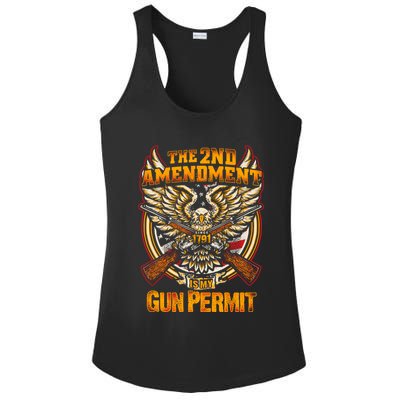2nd Amendment Is My Gun Permit Ladies PosiCharge Competitor Racerback Tank