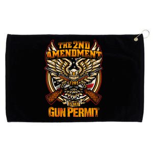 2nd Amendment Is My Gun Permit Grommeted Golf Towel