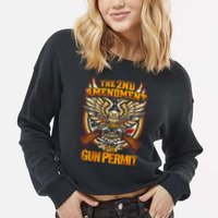 2nd Amendment Is My Gun Permit Cropped Pullover Crew