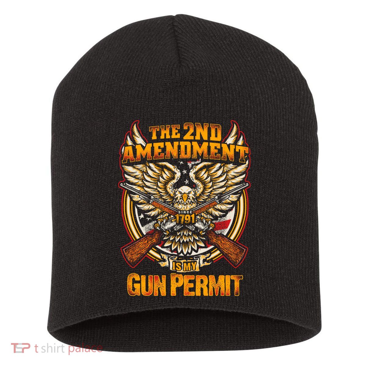 2nd Amendment Is My Gun Permit Short Acrylic Beanie
