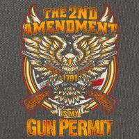 2nd Amendment Is My Gun Permit Cotton Canvas Backpack