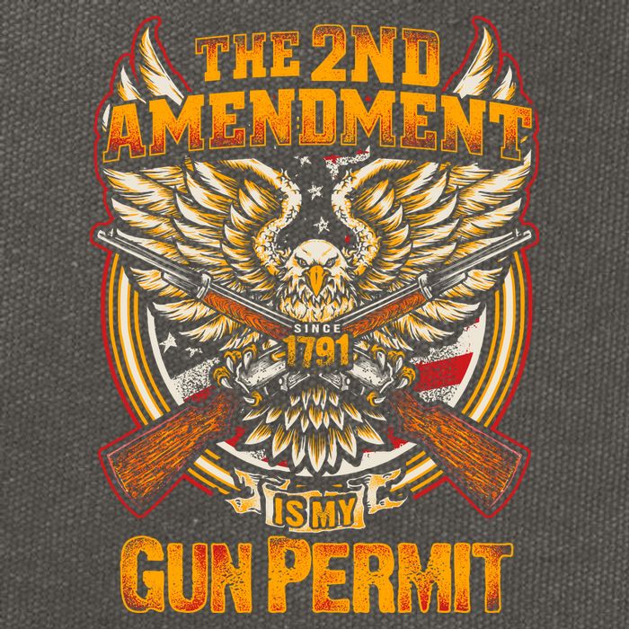 2nd Amendment Is My Gun Permit Cotton Canvas Backpack