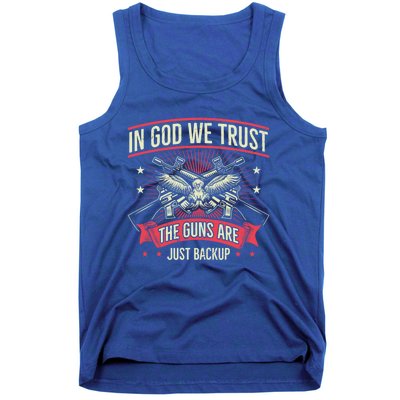 2nd Adt In God We Trust The Guns Are Backup Gift Tank Top